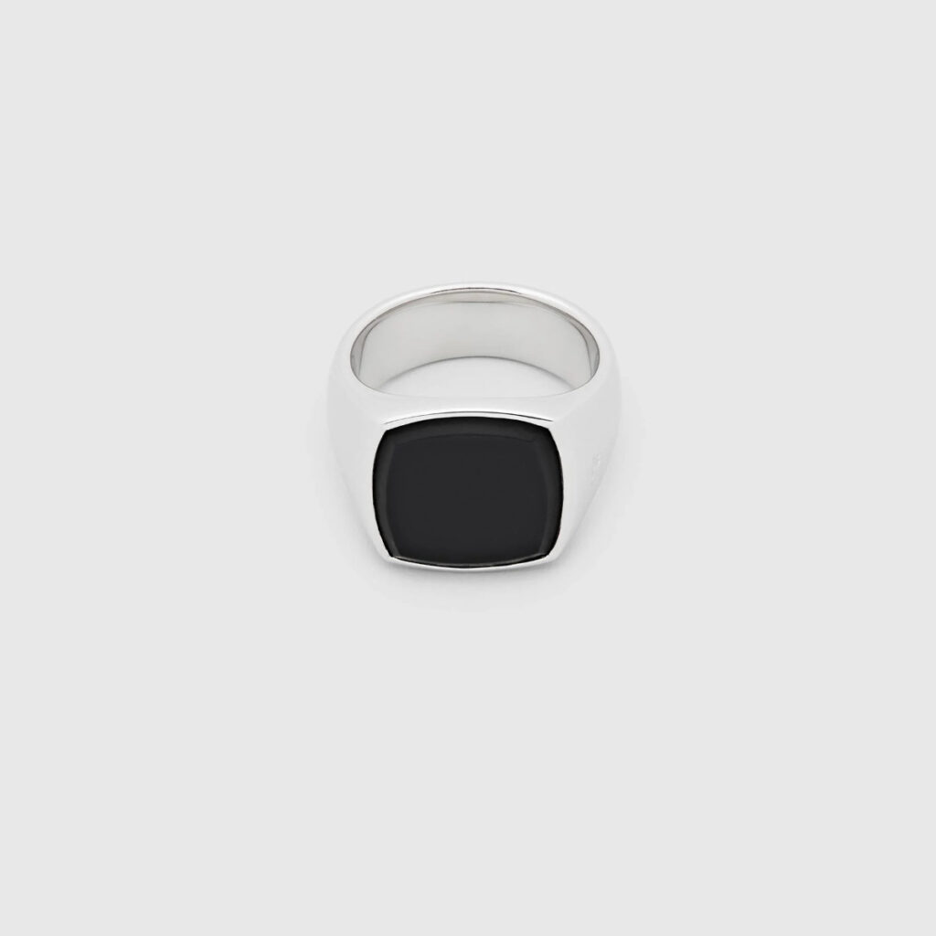 TOM WOOD RING CUSHION BLACK ONYX