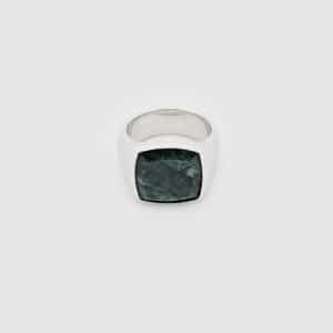 TOM WOOD RING CUSHION GREEN MARBEL