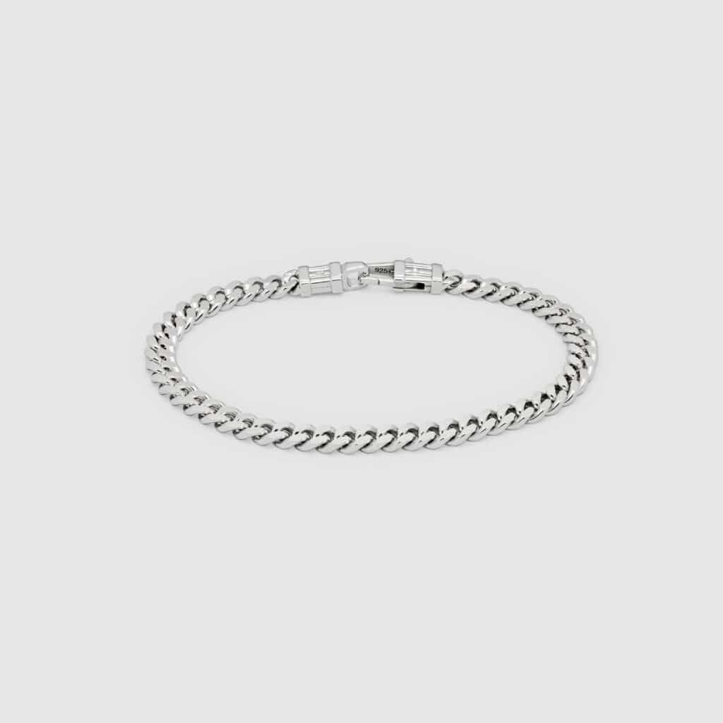 TOM WOOD ARMBÅND CURB SILVER L