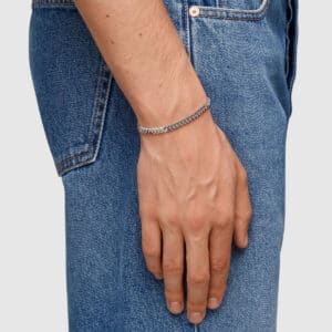 TOM WOOD ARMBÅND CURB SILVER L