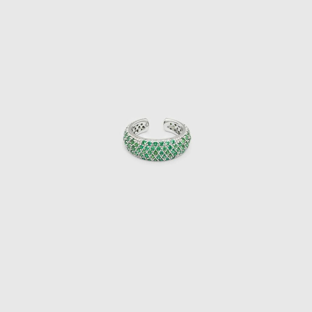 TOM WOOD EAR CUFF THICK FORREST GREEN