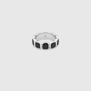 TOM WOOD RING CUSHION BAND POLISHED ONYX