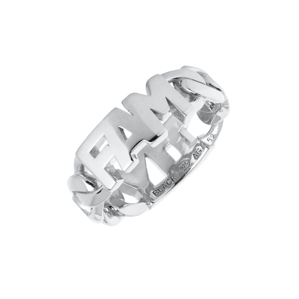 MARIA BLACK RING FAMILY SILVER