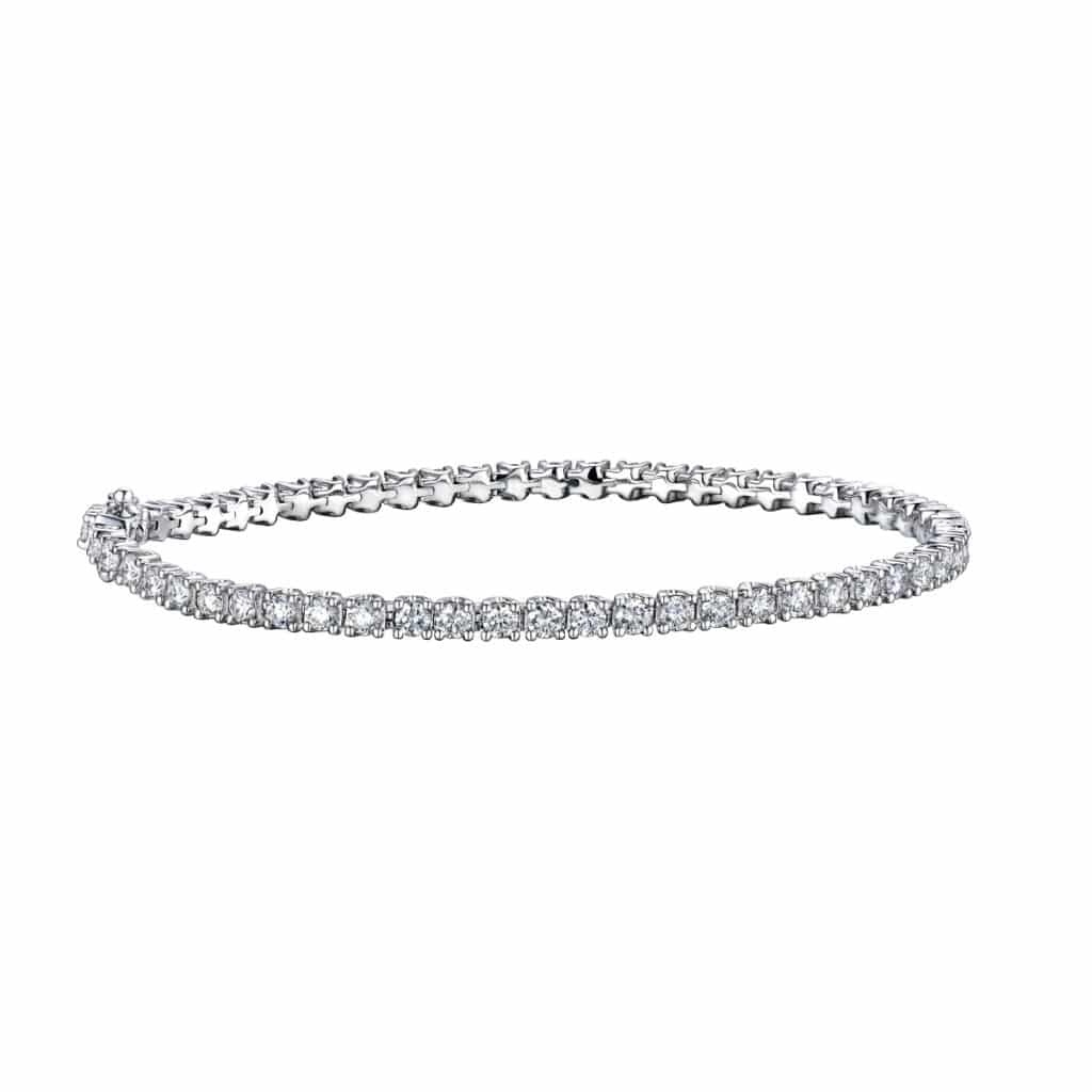 TENNISARMBÅND HVITTGULL 3,94CT