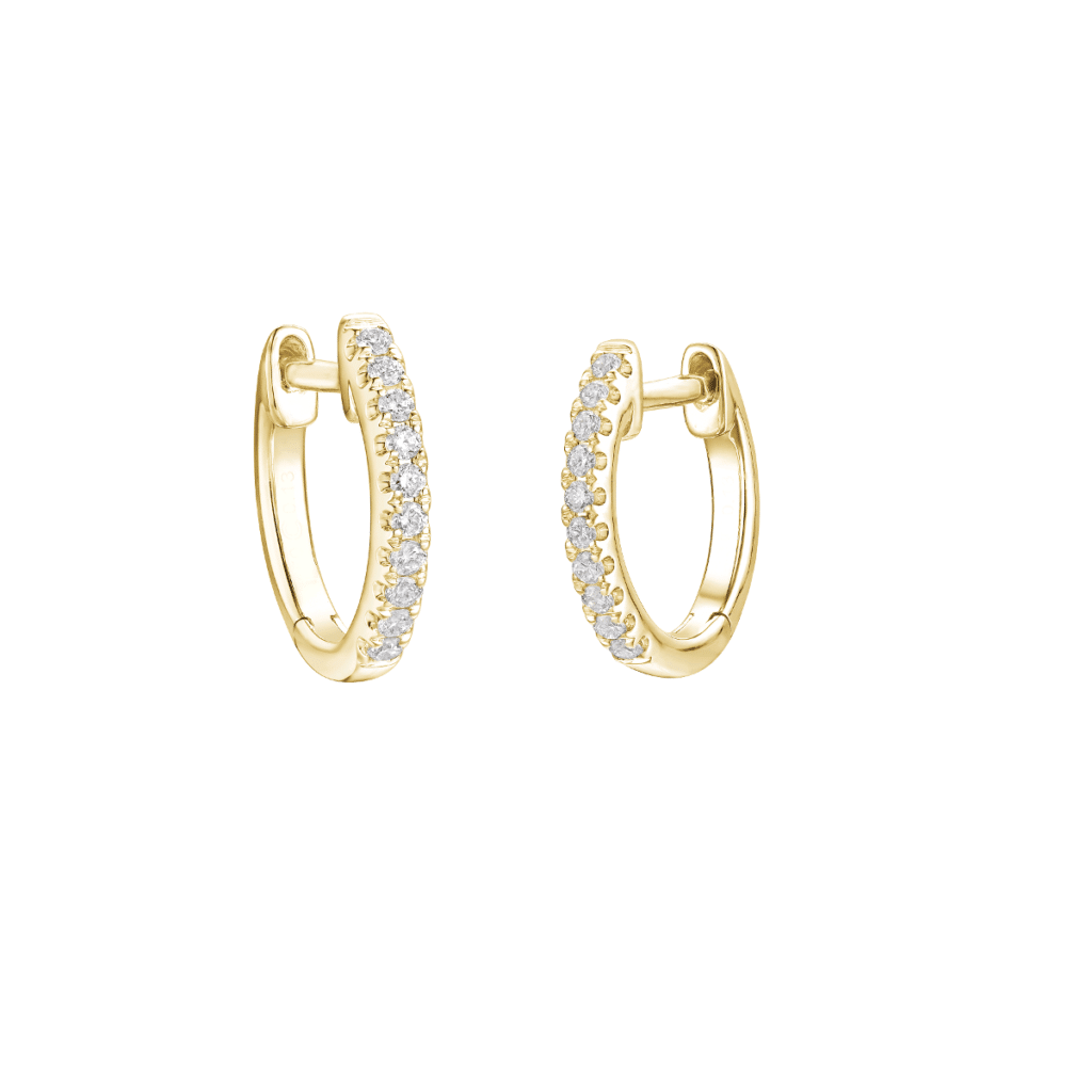 DIAMANT ØRERINGER 0,09CT GULTGULL