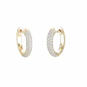 DIAMANT ØRERINGER 0,50CT PAVÈ GULTGULL