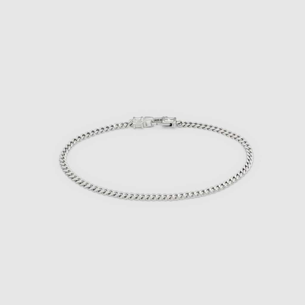 TOM WOOD ARMBÅND CURB SILVER M