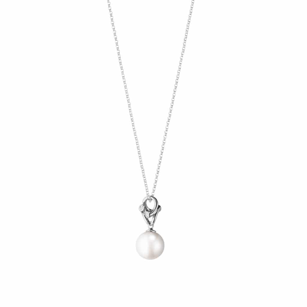 GEORG JENSEN HALSSMYKKE MAGIC MED PERLE OG DIAMANTER