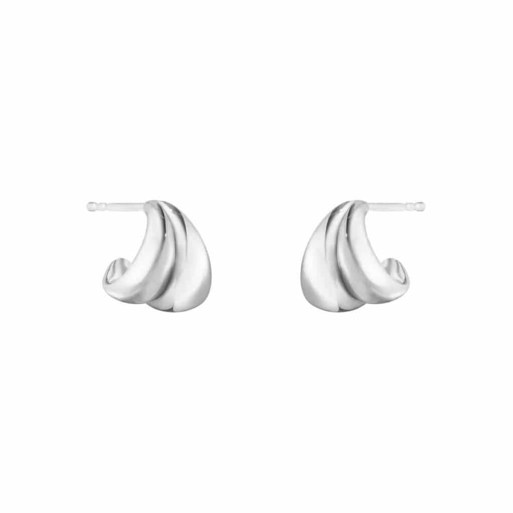 GEORG JENSEN ØREDOBBER CURVE SØLV