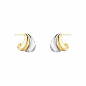 GEORG JENSEN ØREDOBBER CURVE SØLV & GULL
