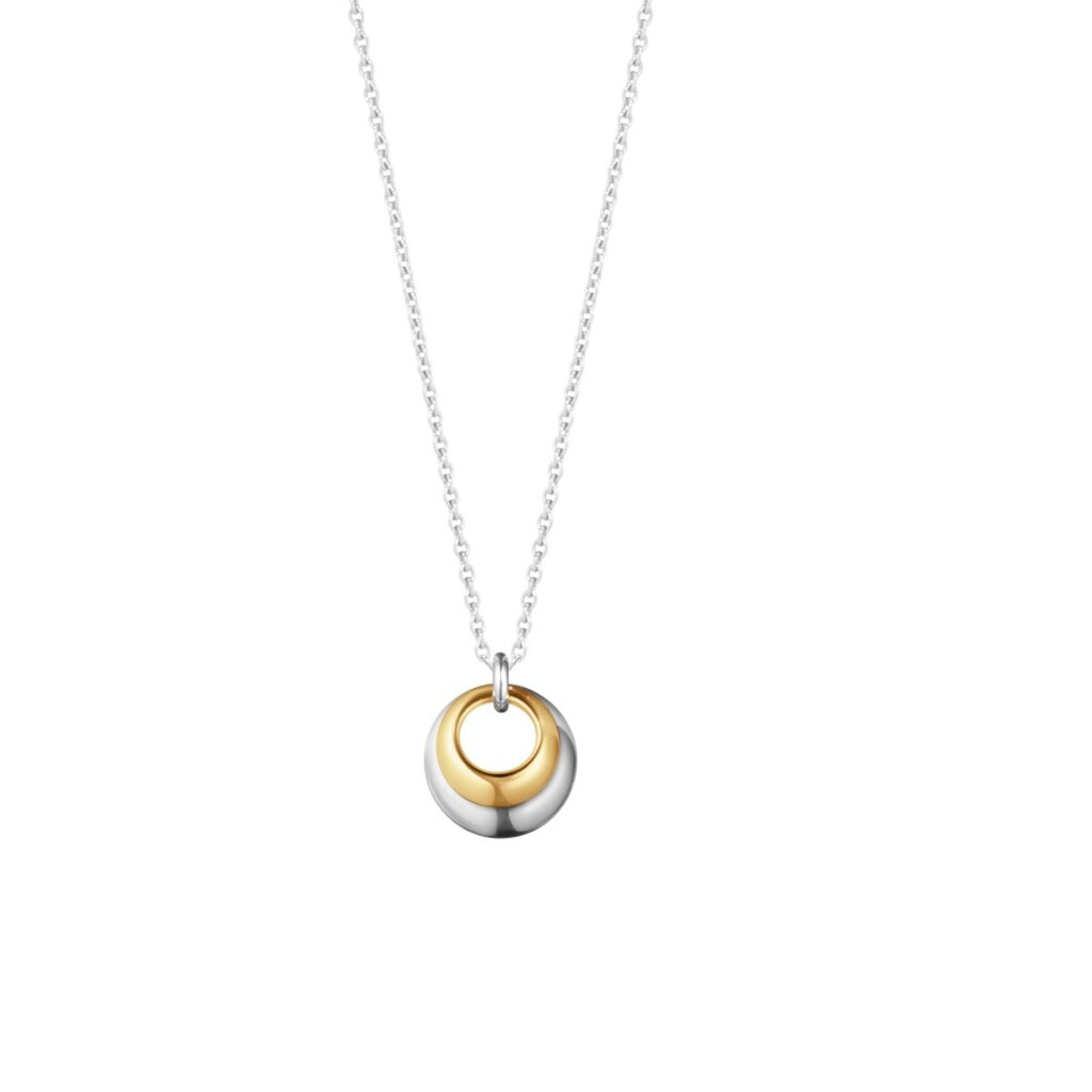 GEORG JENSEN HALSMYKKE CURVE SØLV & GULL
