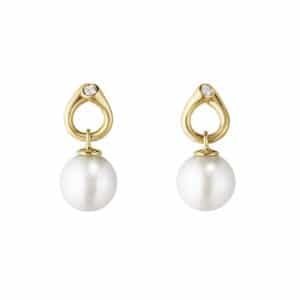 GEORG JENSEN ØREDOBBER MAGIC MED PERLER OG DIAMANTER