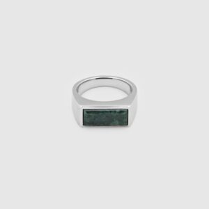TOM WOOD RING PEAKY GREEN MARBLE