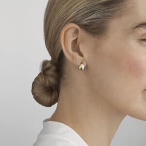 GEORG JENSEN ØREDOBBER CURVE SØLV & GULL