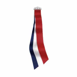 17. MAI SLØYFE FILIGRAN KRONE HVITT SØLV