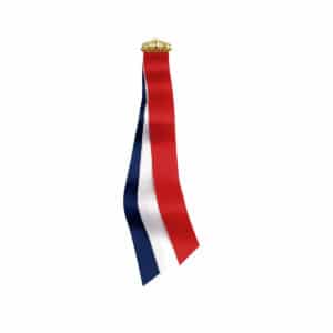 17. MAI SLØYFE FILIGRAN KRONE FORGYLT SØLV
