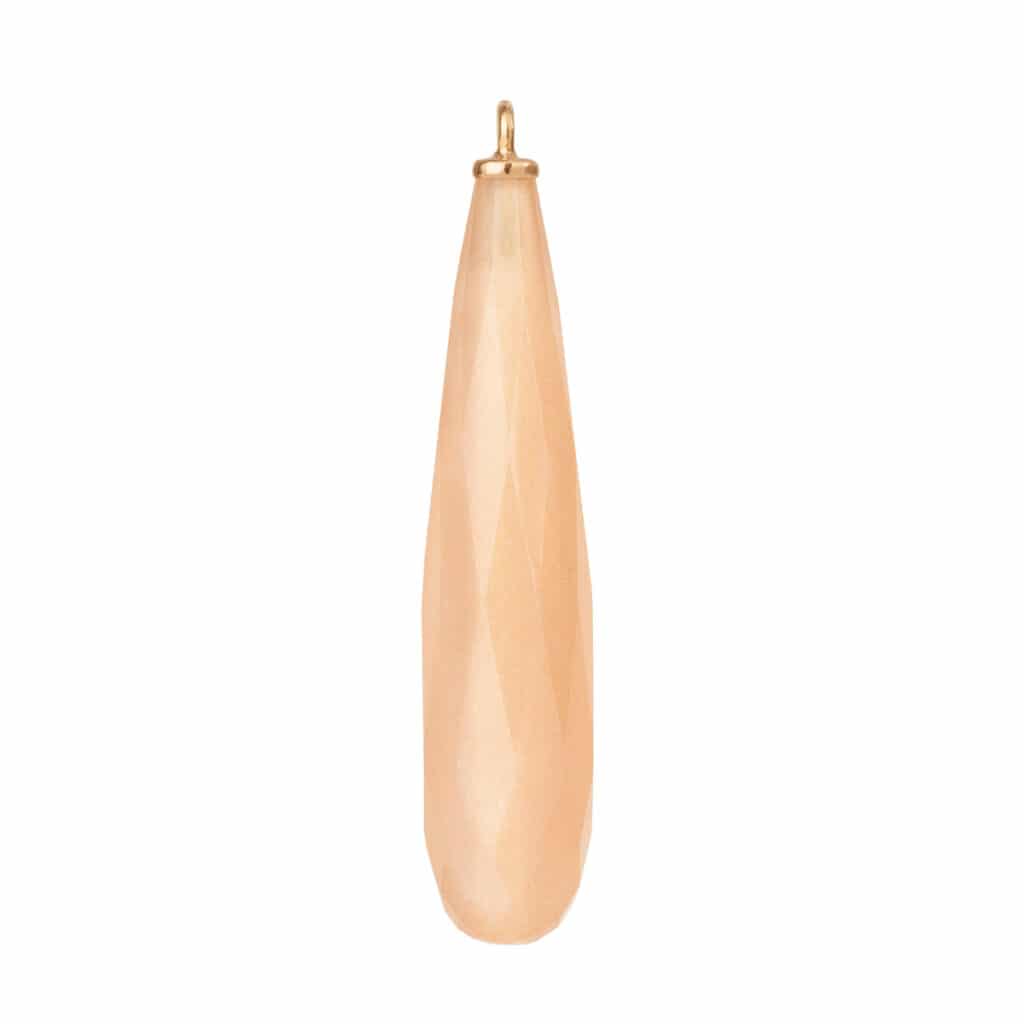 OLE LYNGGAARD FACETED DROPS VEDHENG TIL ØREPYNT BLUSH MÅNESTEN