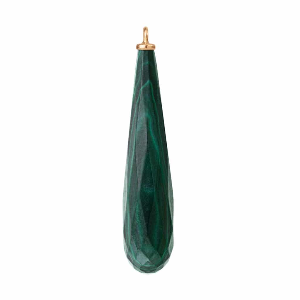 OLE LYNGGAARD FACETED DROPS VEDHENG TIL ØREPYNT MALAKITT