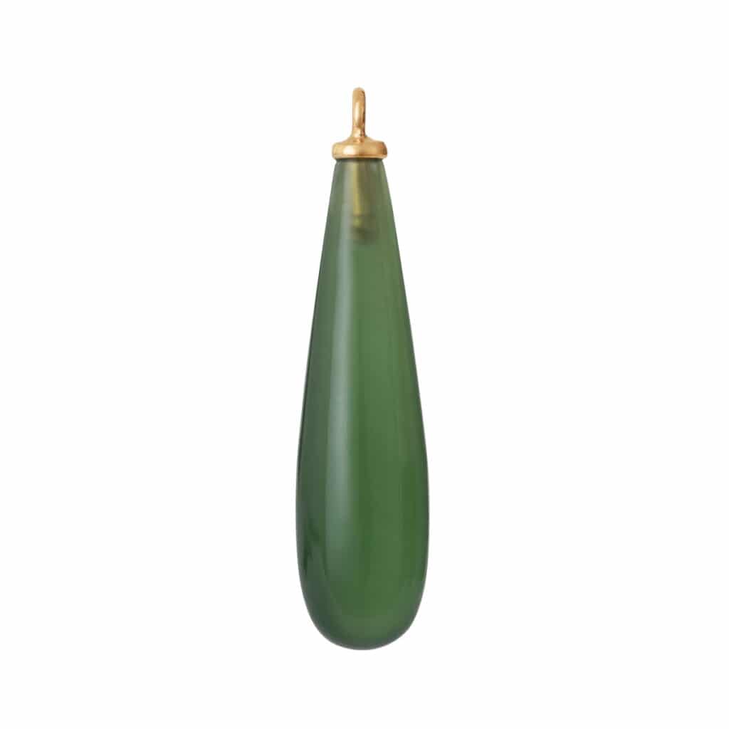 OLE LYNGGAARD CABOCHON DROPS VEDHENG TIL ØREPYNT SERPENTIN