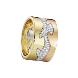 GEORG JENSEN RING FUSION 3 DELER MED PAVÉ