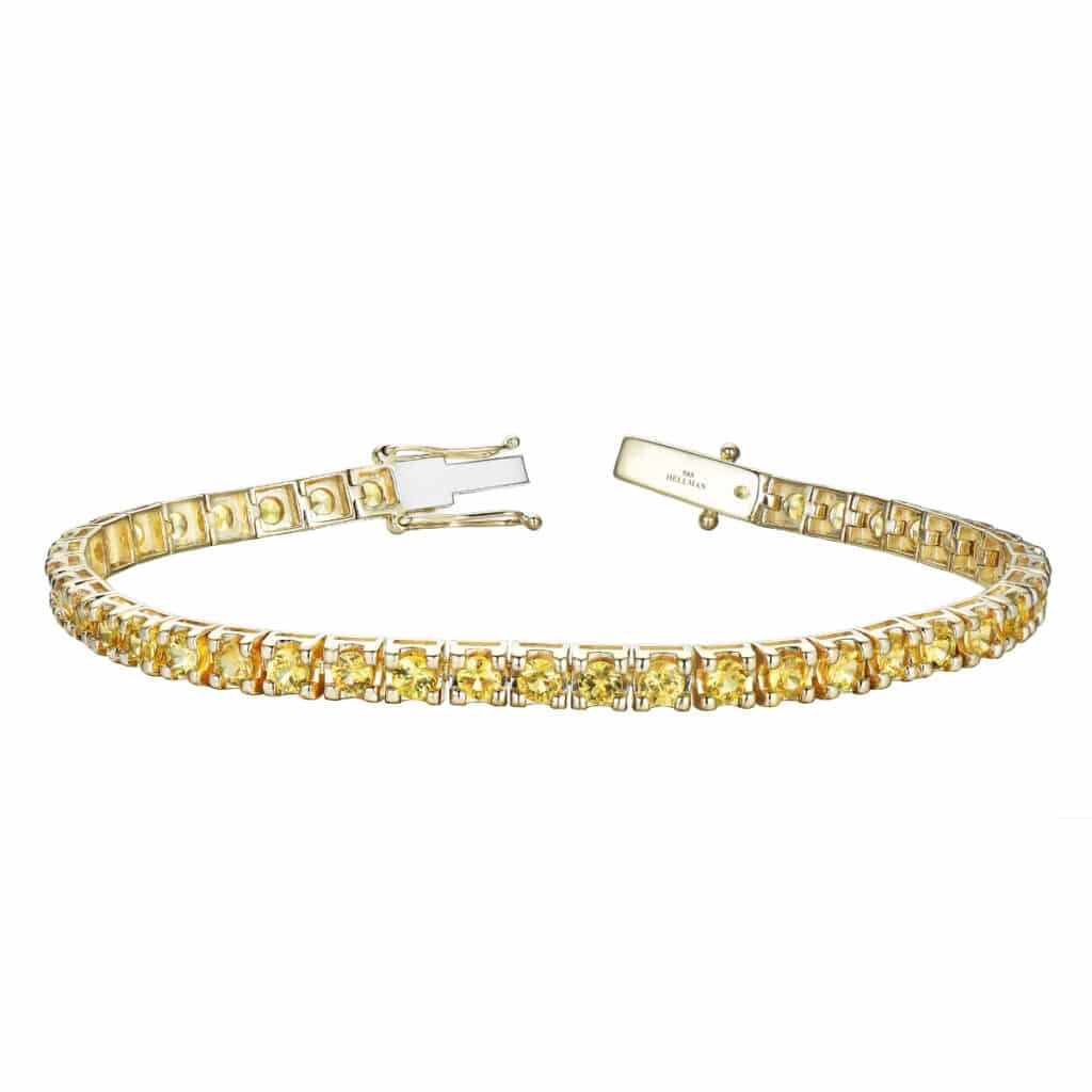 TENNISARMBÅND GULTGULL GULE SAFIRER 6,12CT