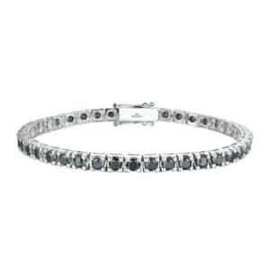 TENNISARMBÅND HVITTGULL 5,88CT SORTE DIAMANTER