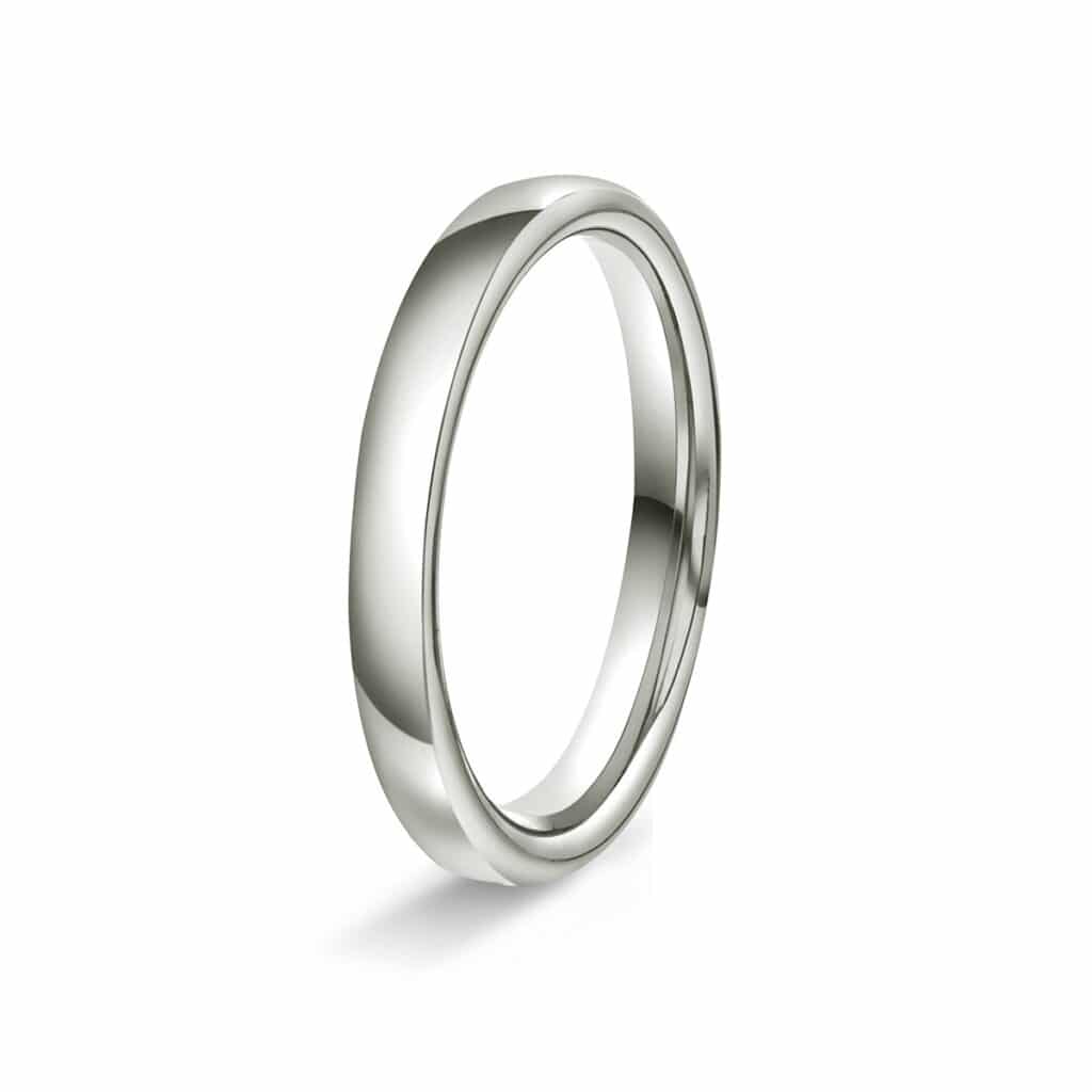 GIFTERING HELLMAN HVITTGULL 2MM OVAL