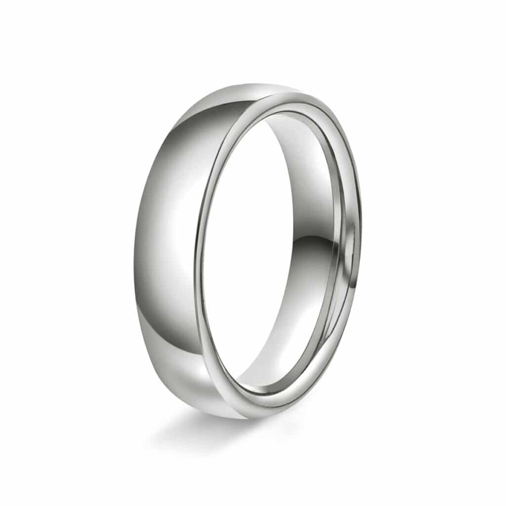GIFTERING HELLMAN HVITTGULL 5MM OVAL