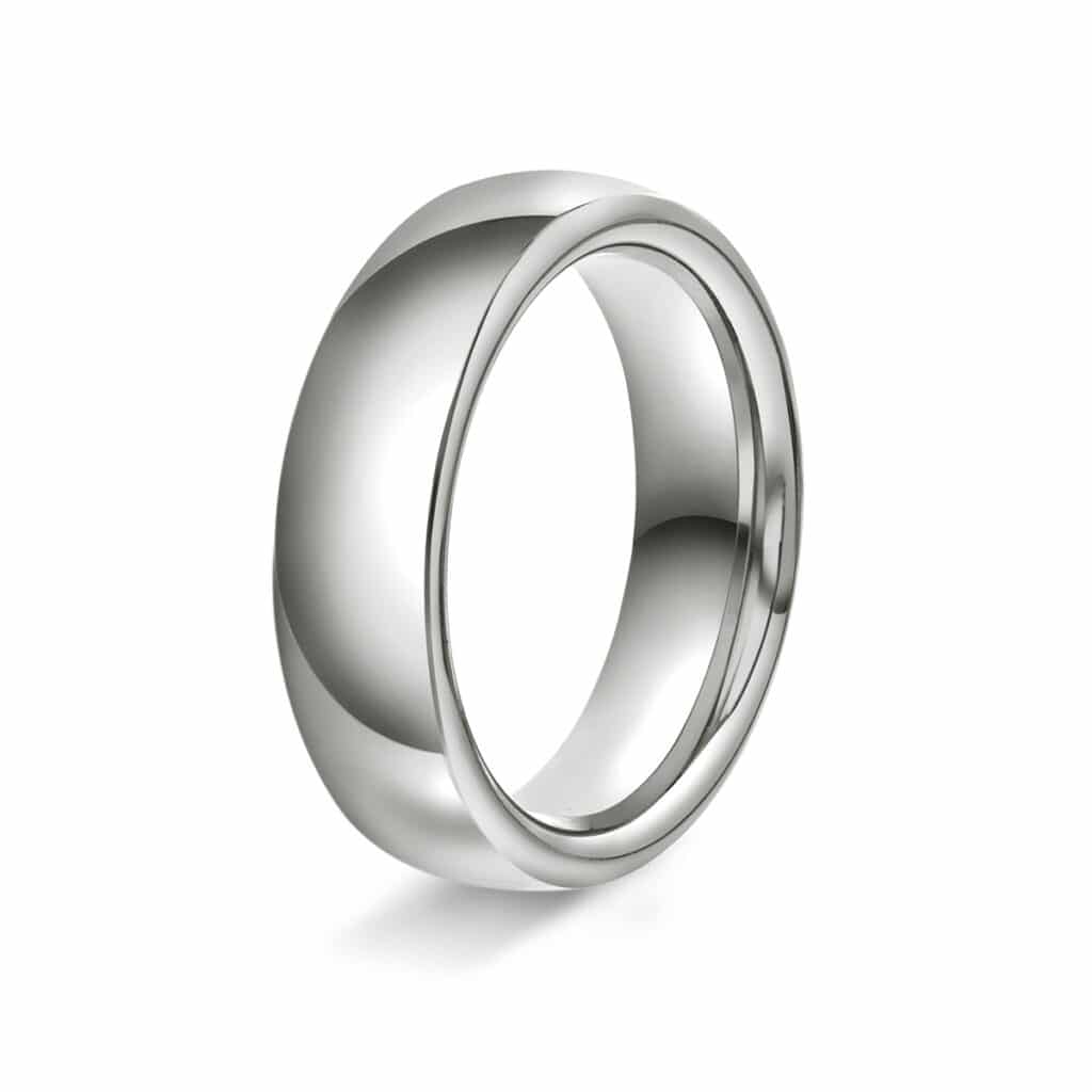 GIFTERING HELLMAN HVITTGULL 6MM OVAL