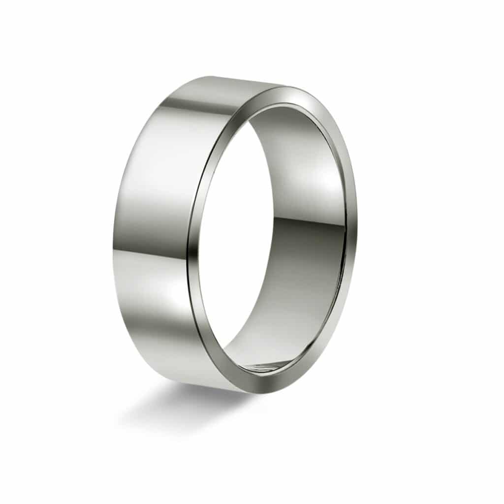 GIFTERING HELLMAN HVITTGULL 6MM REKTANGULÆR