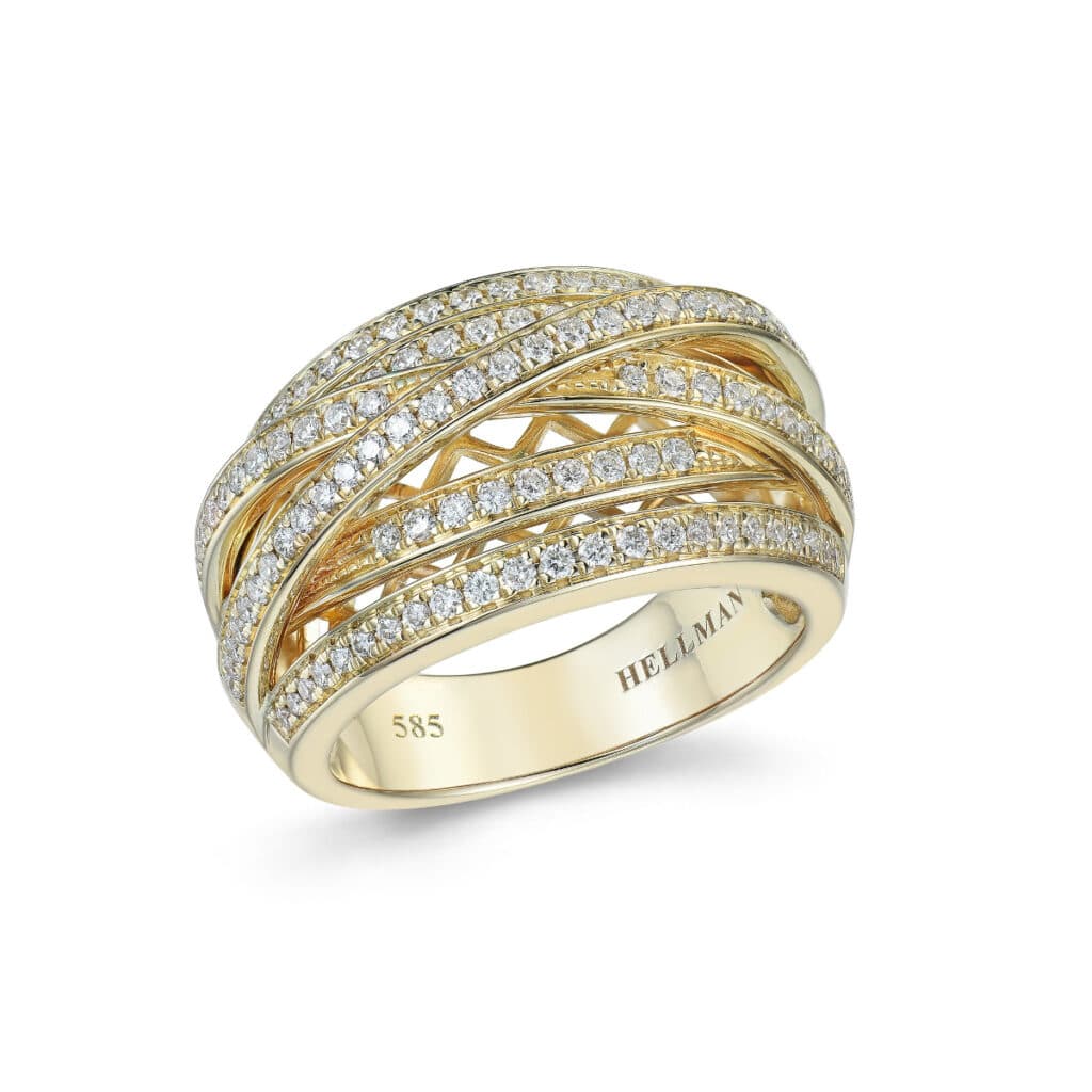 DIAMANTRING GULTGULL BRED 0,71CT