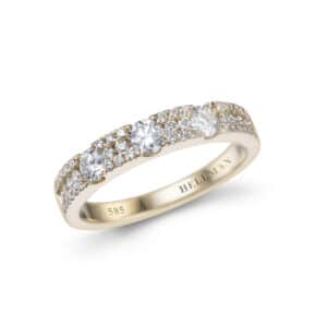 DIAMANTRING ELEGANT GULTGULL 0,70CT
