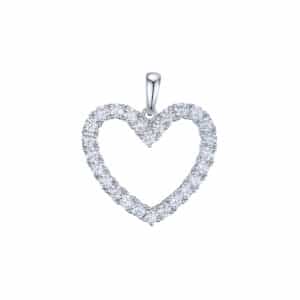 DIAMANTHJERTE ANHENG HVITTGULL 1,03CT