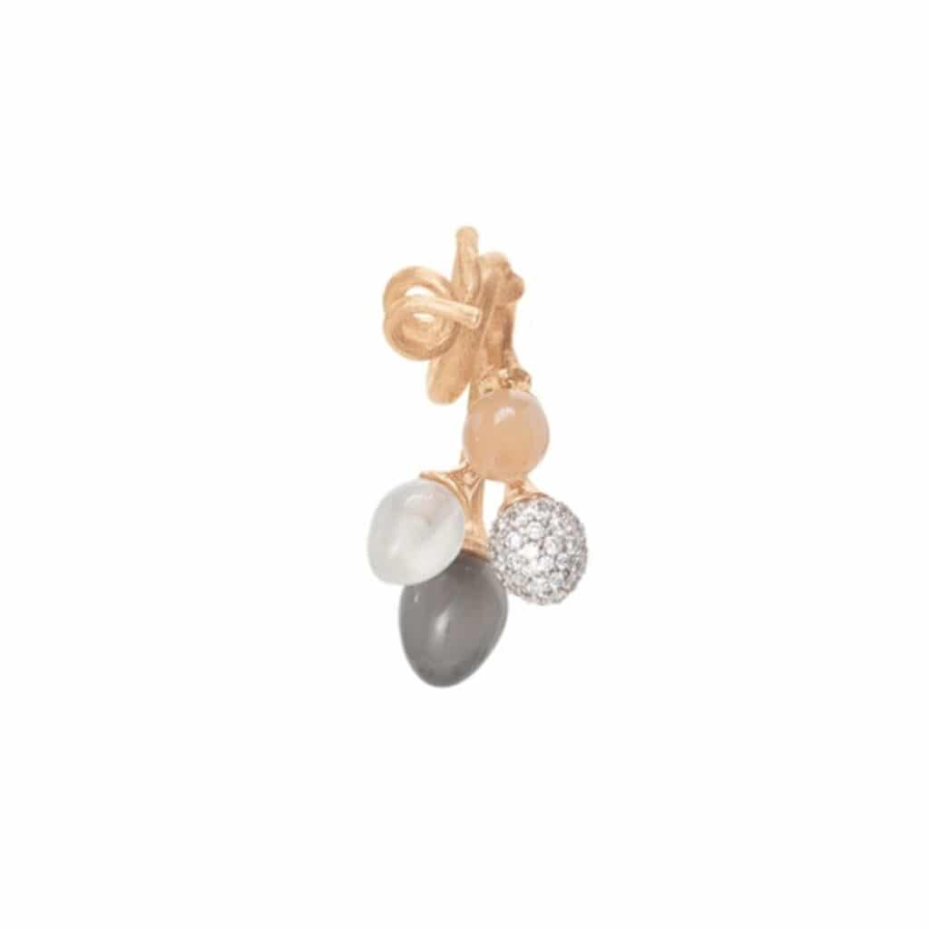 OLE LYNGGAARD ANHENG LOTUS MIDNIGHT MED GRÅ, HVIT OG BLUSH MÅNESTEN, OG PAVÉ