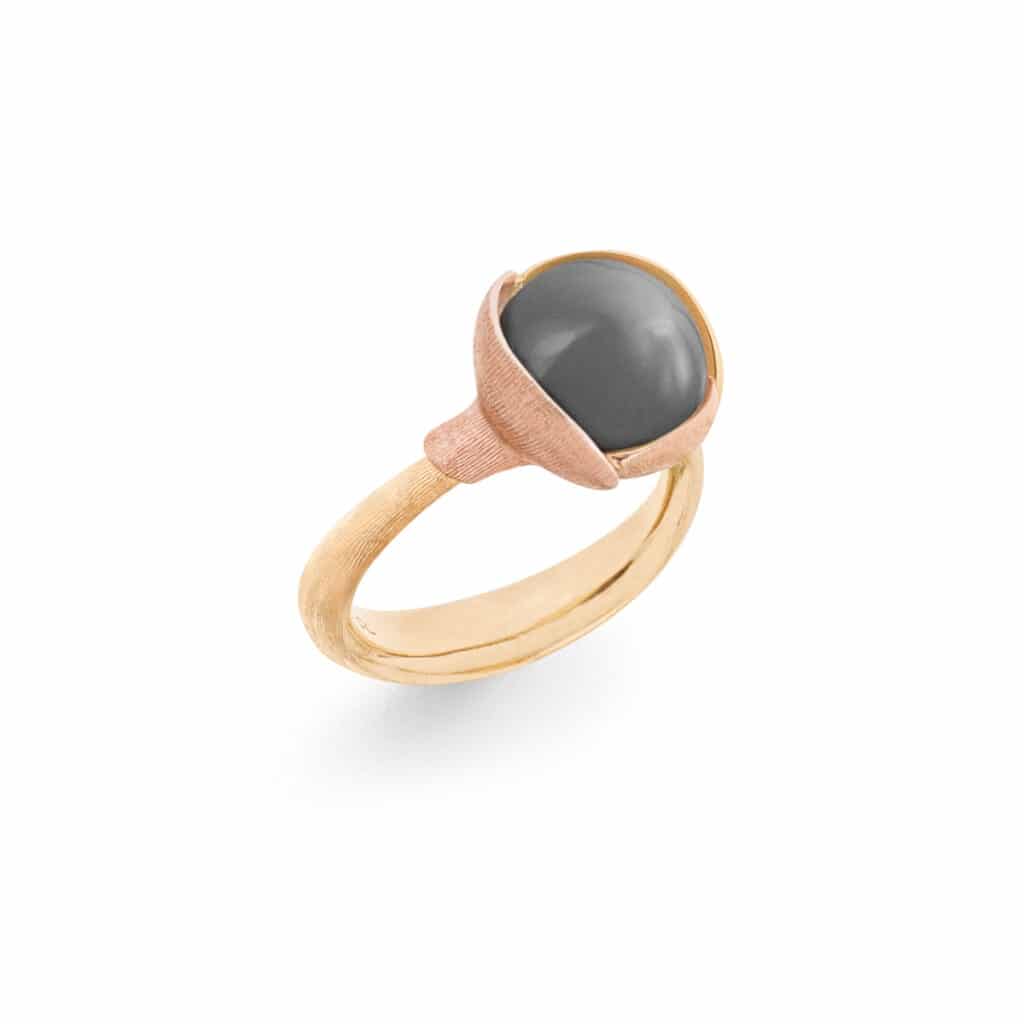 OLE LYNGGAARD RING LOTUS STR 2 GRÅ MÅNESTEN