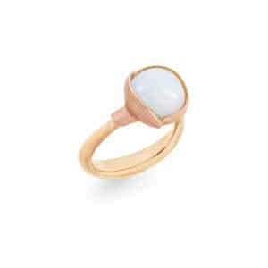 OLE LYNGGAARD RING LOTUS STR 2 OPAL