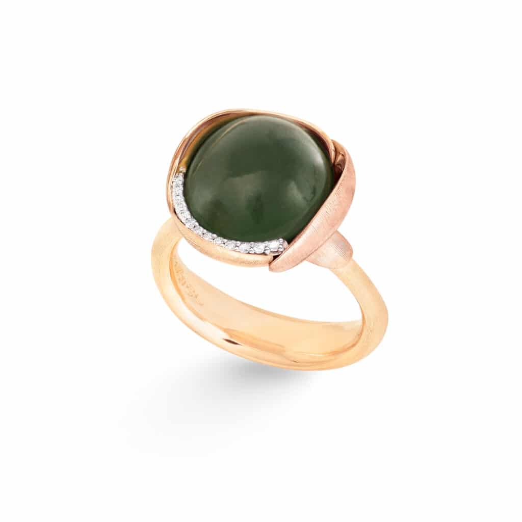 OLE LYNGGAARD RING LOTUS STR 3 SERPENTIN