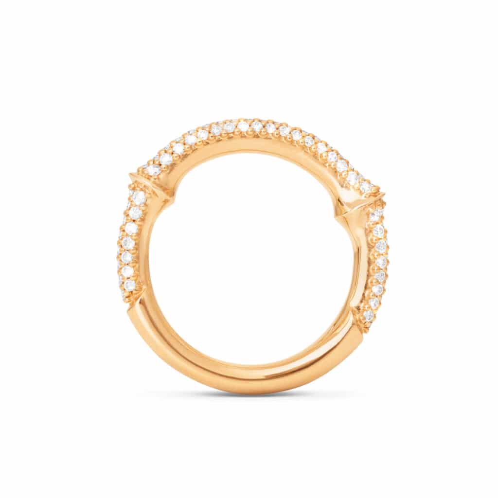 OLE LYNGGAARD RING NATURE HALV PAVÉ