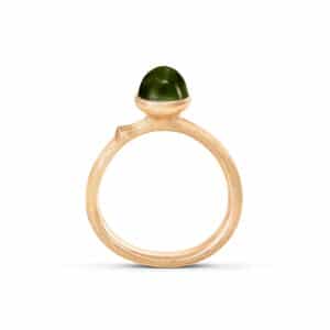 OLE LYNGGAARD RING LOTUS MINI GRØNN TURMALIN