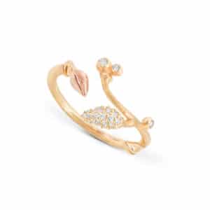 OLE LYNGGAARD RING BLOOMING PAVÉ