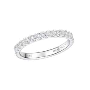 RING HALF ETERNITY HVITTGULL