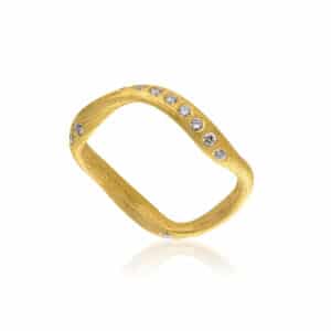 DULONG RING VEGA GULTGULL MED DIAMANTER