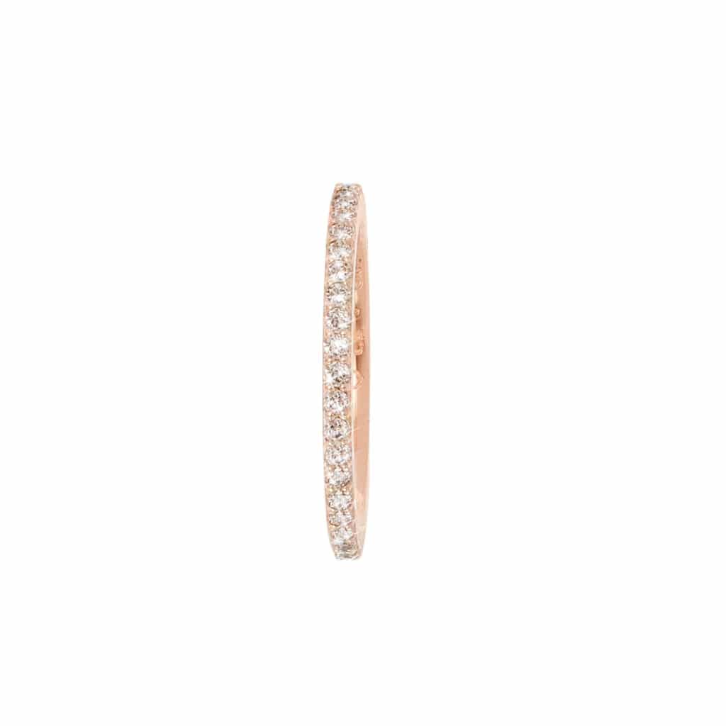 OLE LYNGGAARD RING LOVE BANDS RETT BRUNE DIAMANTER ROSEGULL