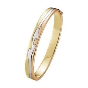 GEORG JENSEN ARMRING FUSION GULT/HVITT/ROSEGULL