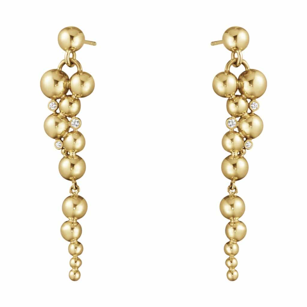GEORG JENSEN ØREDOBBER MED HENG MOONLIGHT GRAPES GULTGULL