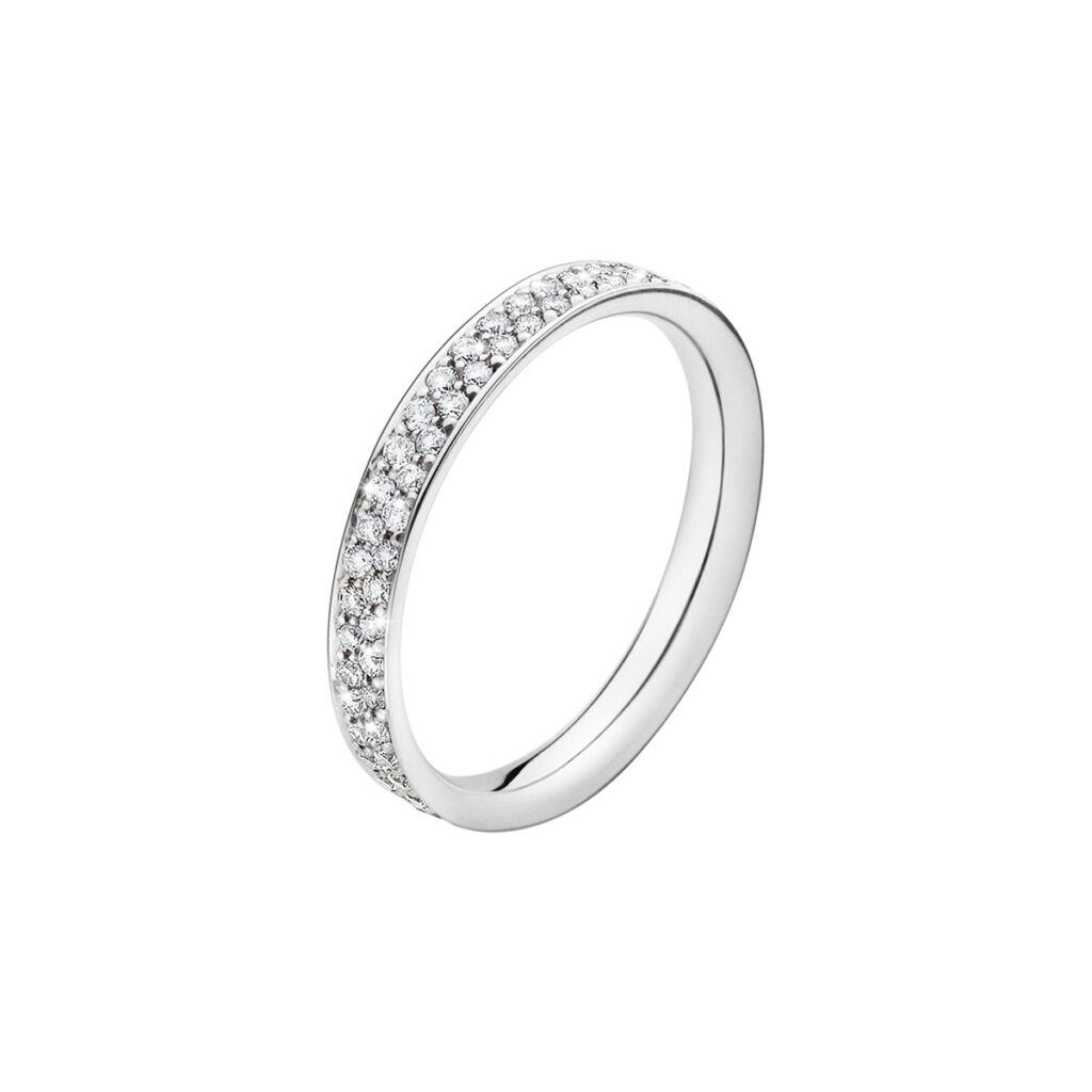 GEORG JENSEN RING MAGIC HVITTGULL MED DIAMANTER