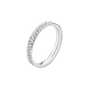 GEORG JENSEN RING MAGIC HVITTGULL MED DIAMANTER