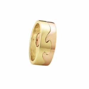 GEORG JENSEN RING FUSION ROSE OG GULTGULL 2 DELER