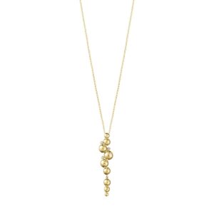 GEORG JENSEN KJEDE MED ANHENG MOONLIGHT GRAPES GULTGULL MED DIAMANTER