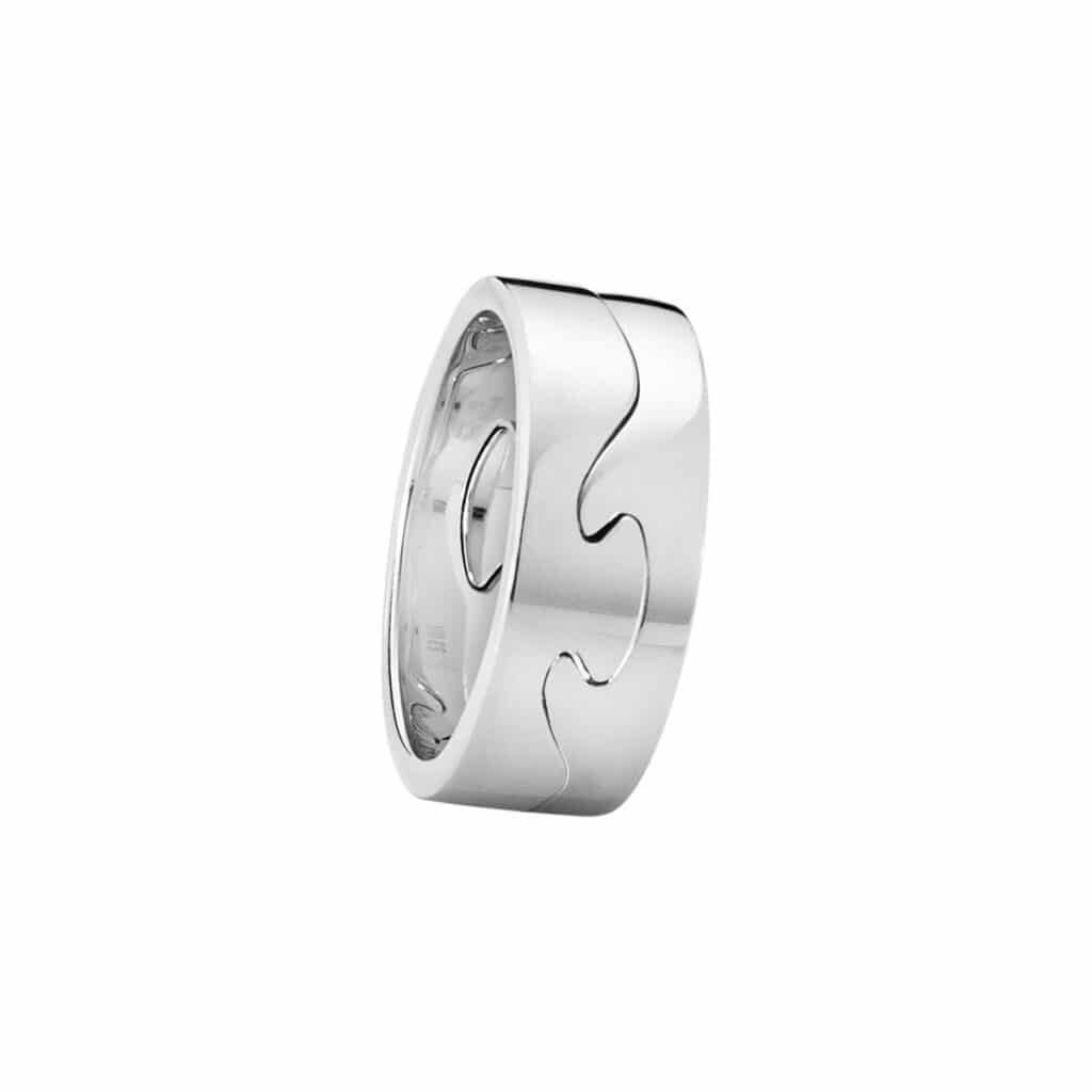 GEORG JENSEN RING FUSION HVITTGULL 2 DELER